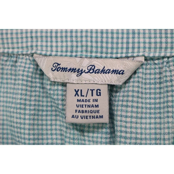 Tommy Bahama Pullover Gingham Balloon Sleeves-Size XL - Picture 3 of 7